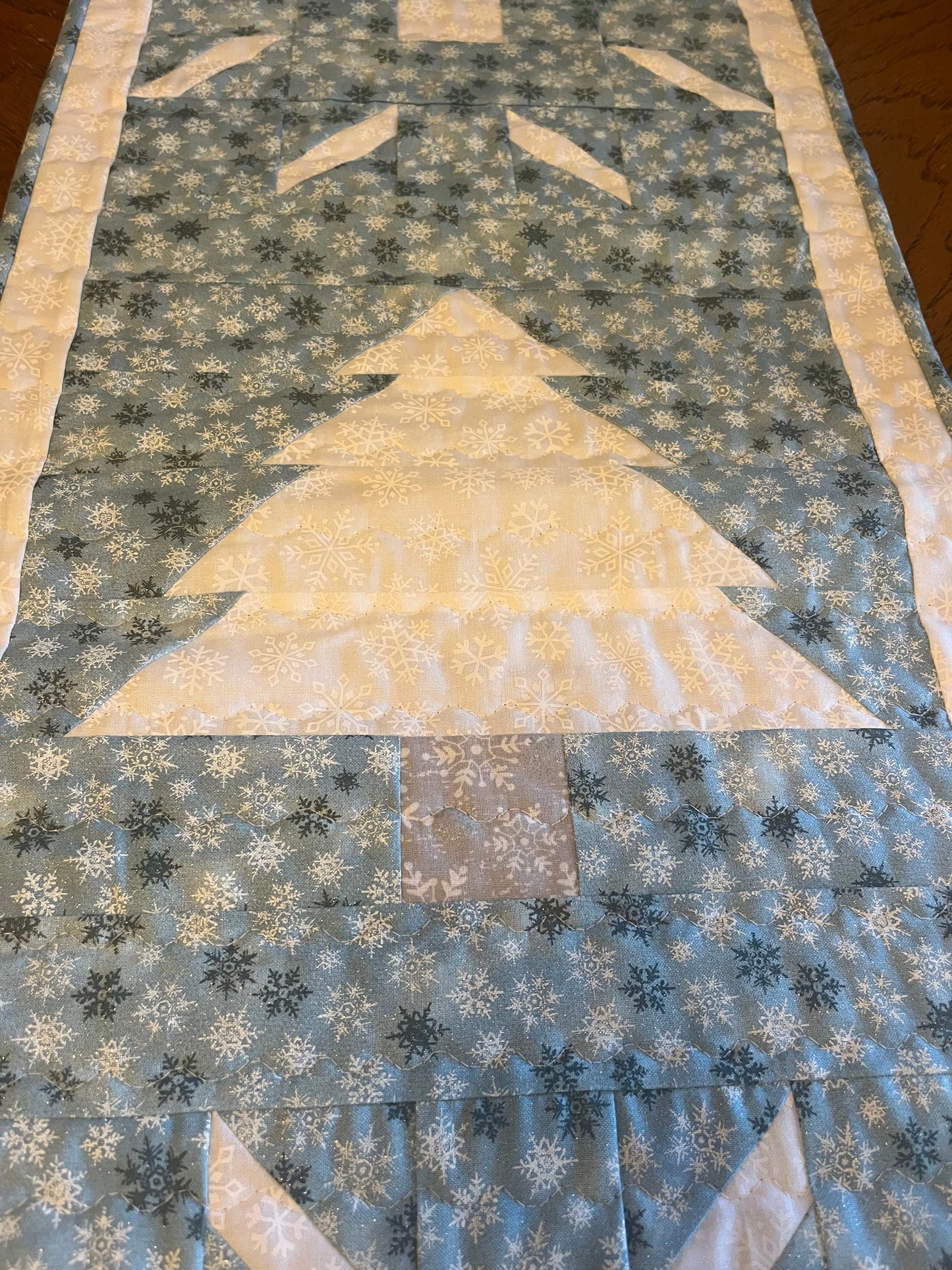 Frosted Blue Table Runners