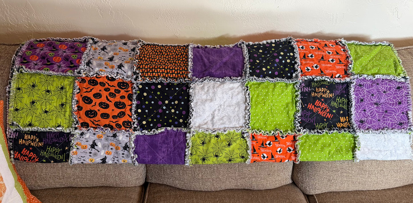 Halloween Raggie Row Blanket