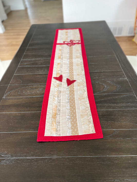 Crimson Romance Table Runner