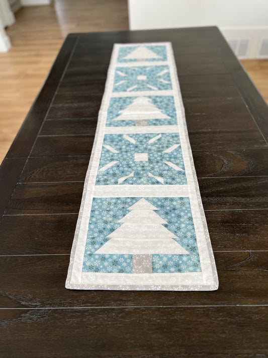 Frosted Blue Table Runners