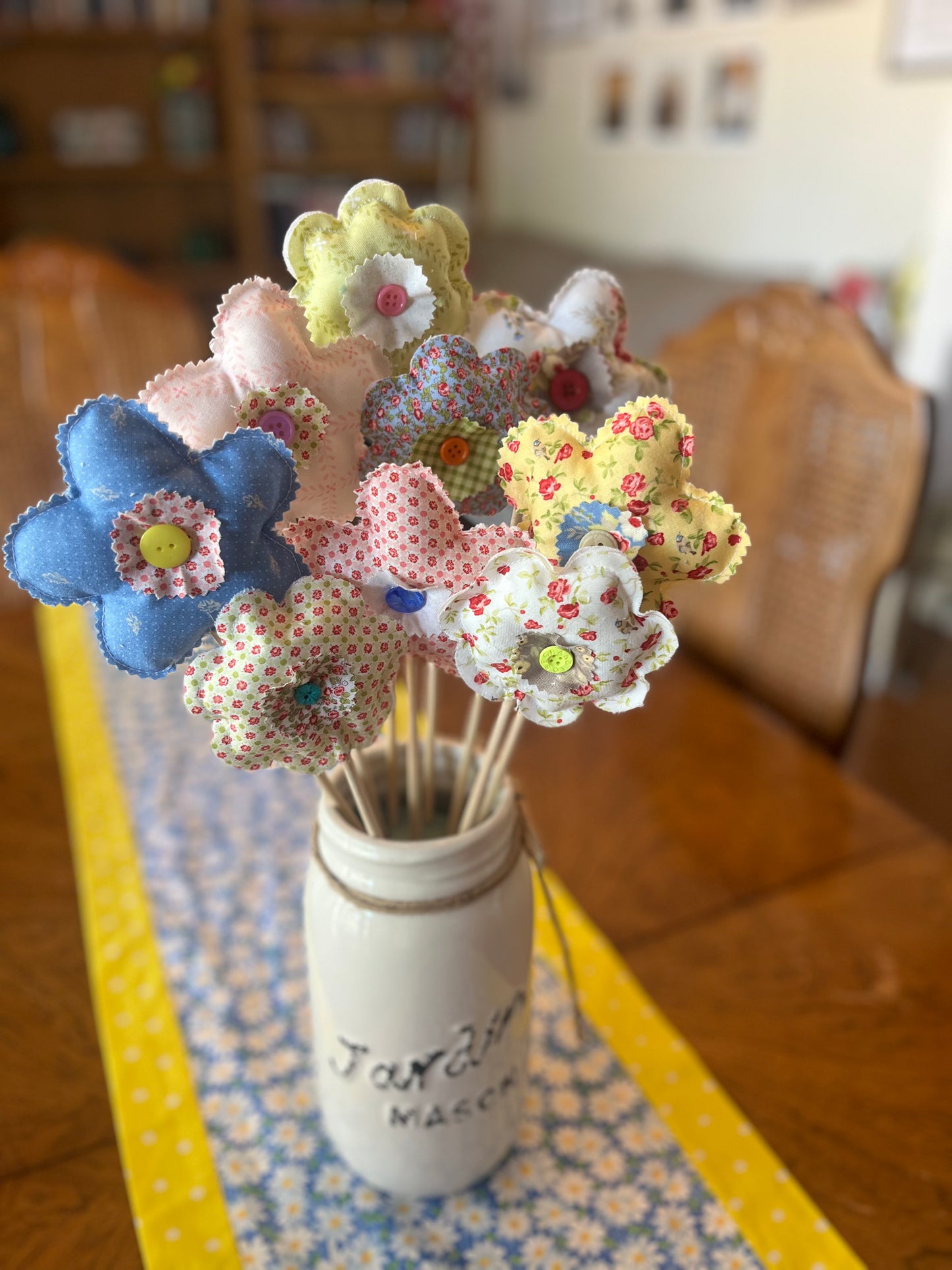 Flower Patch Fabric Flowers (9 Count)